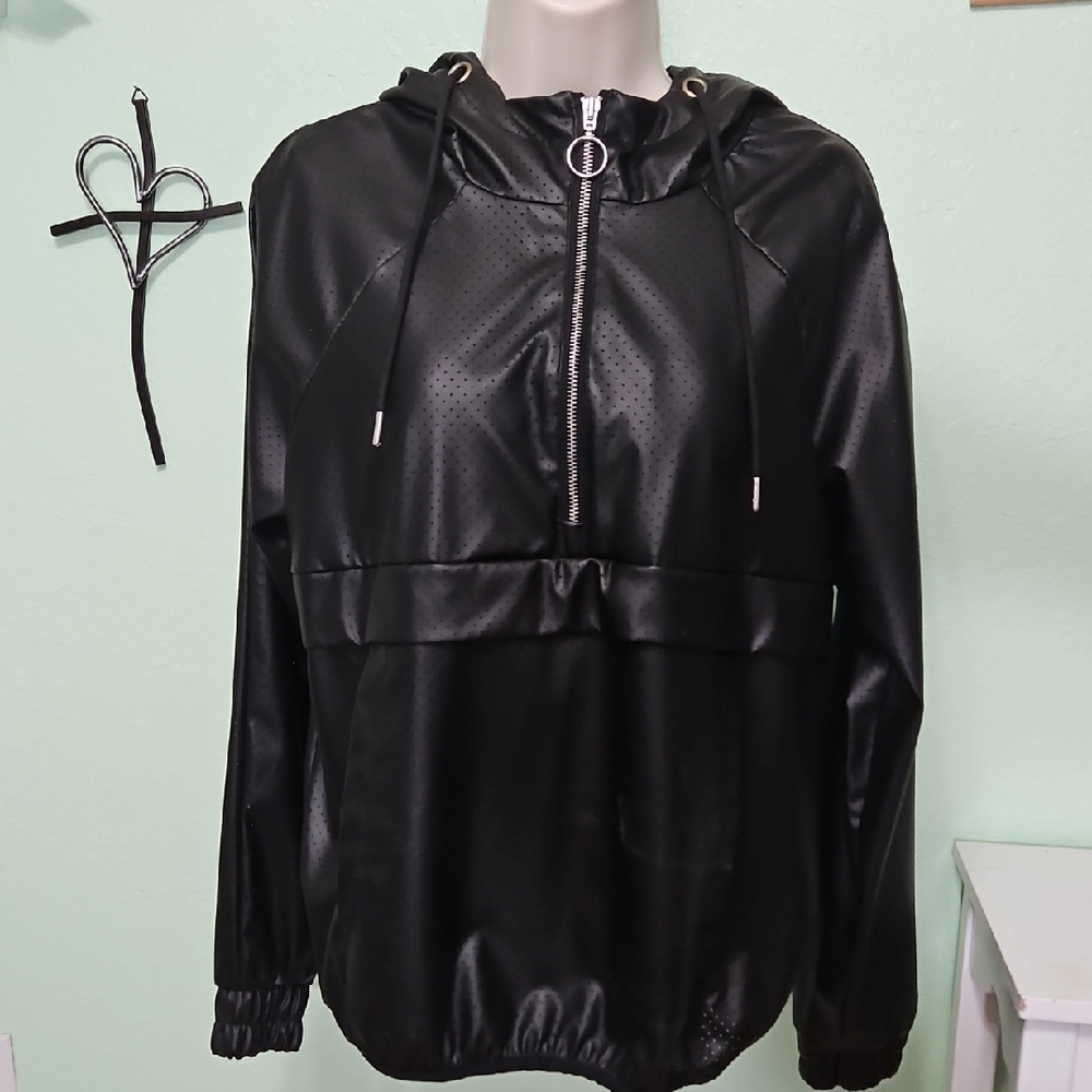 NEW LOOK pullover half zip hoodie